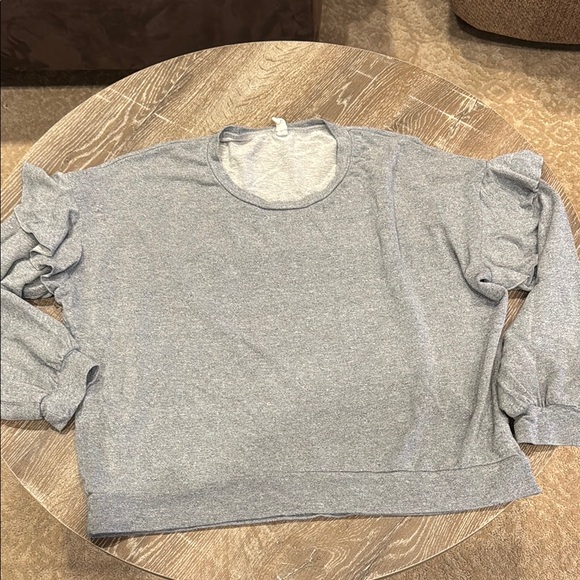 Elan Heather Gray Knit Top - Picture 1 of 2